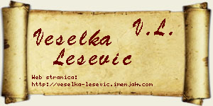 Veselka Lešević vizit kartica